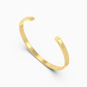 Men Narrow Cuff Bracelet-Gold Plated