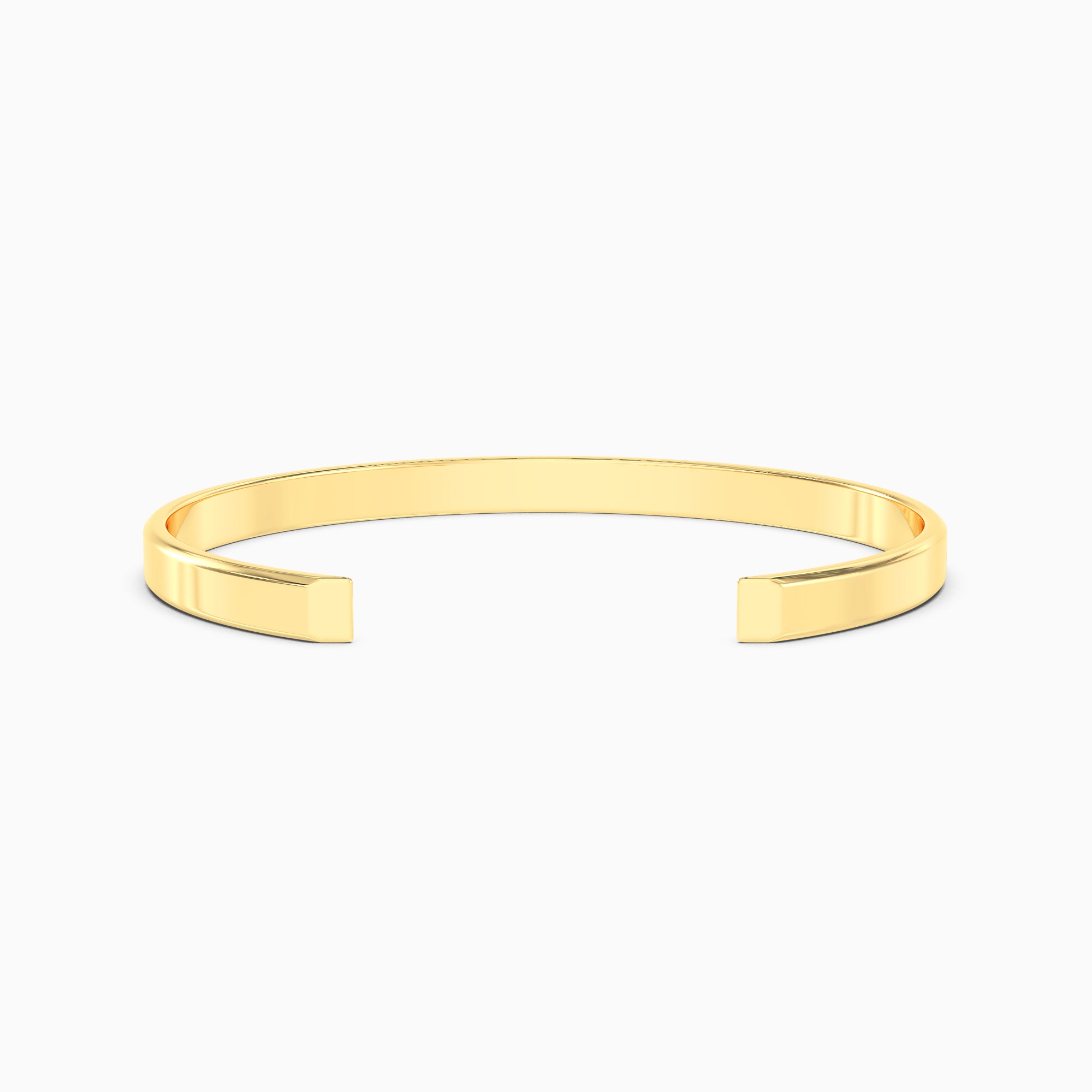 Men Narrow Cuff Bracelet-Gold Plated