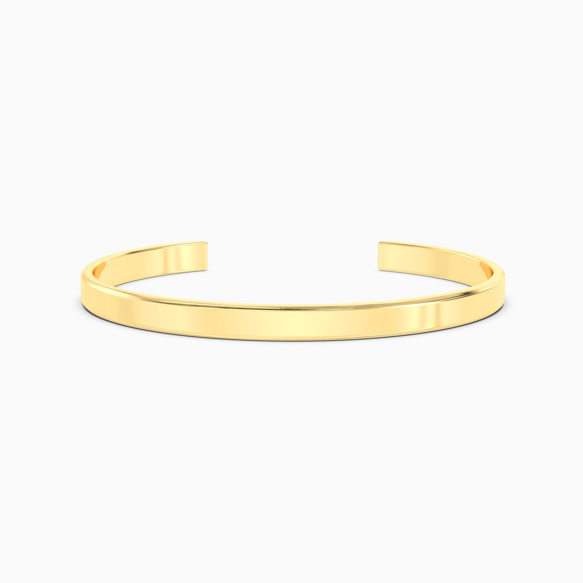 Men Narrow Cuff Bracelet-Gold Plated