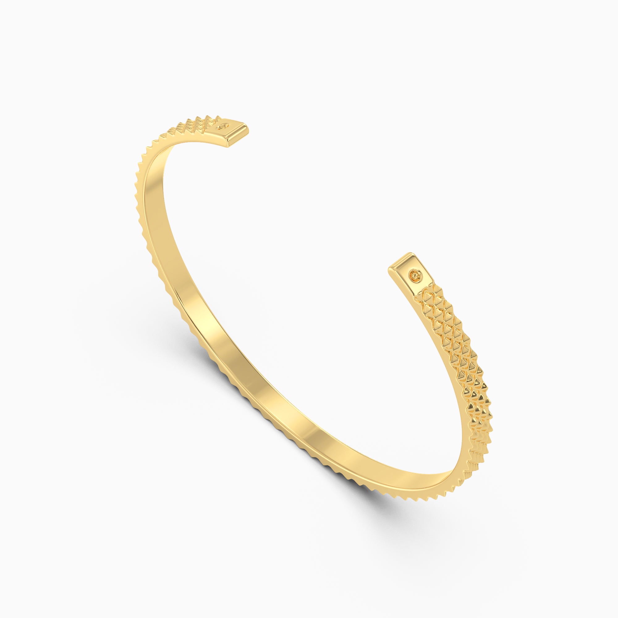 Men Diamond Point Cuff Bracelet-Gold Plated