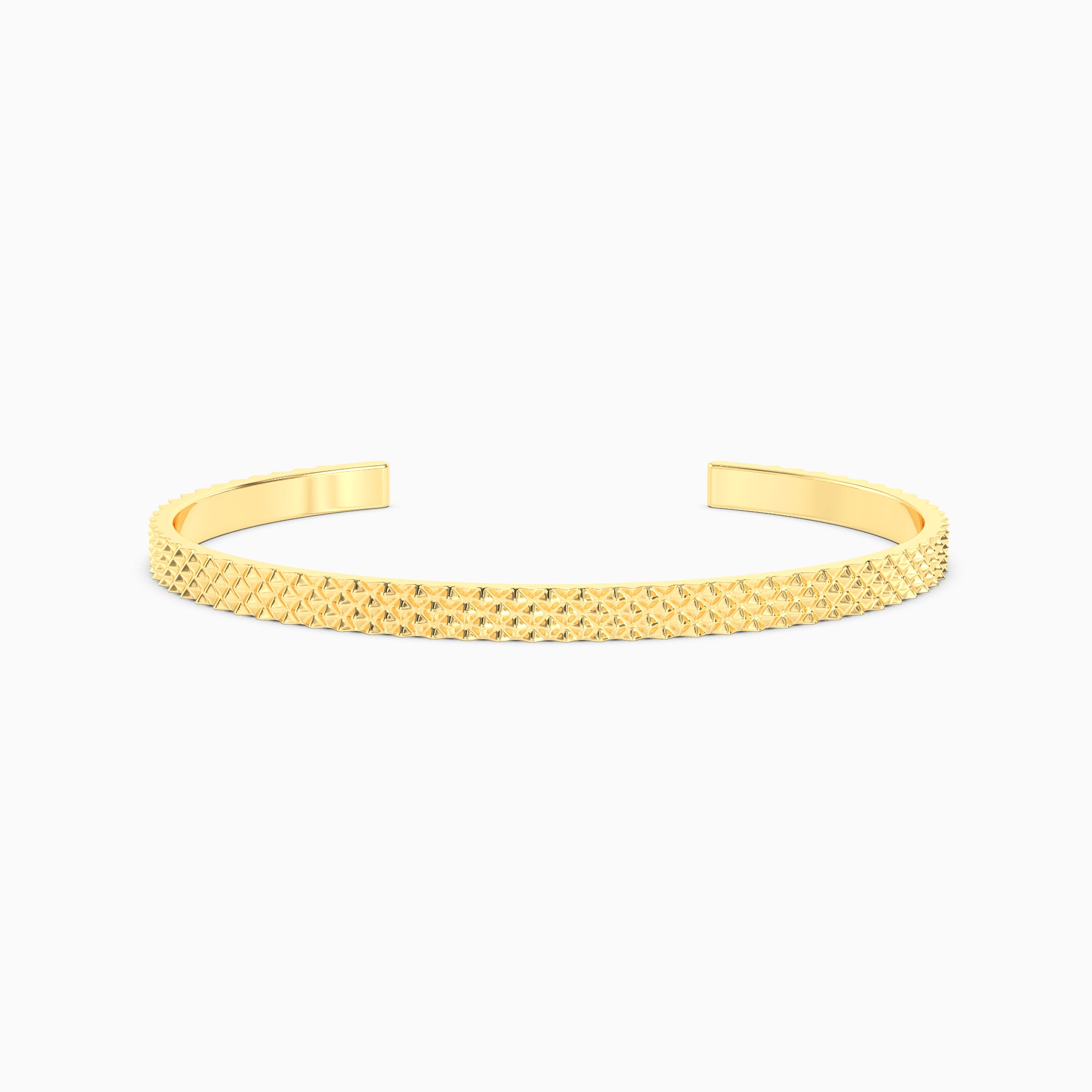 Men Diamond Point Cuff Bracelet-Gold Plated