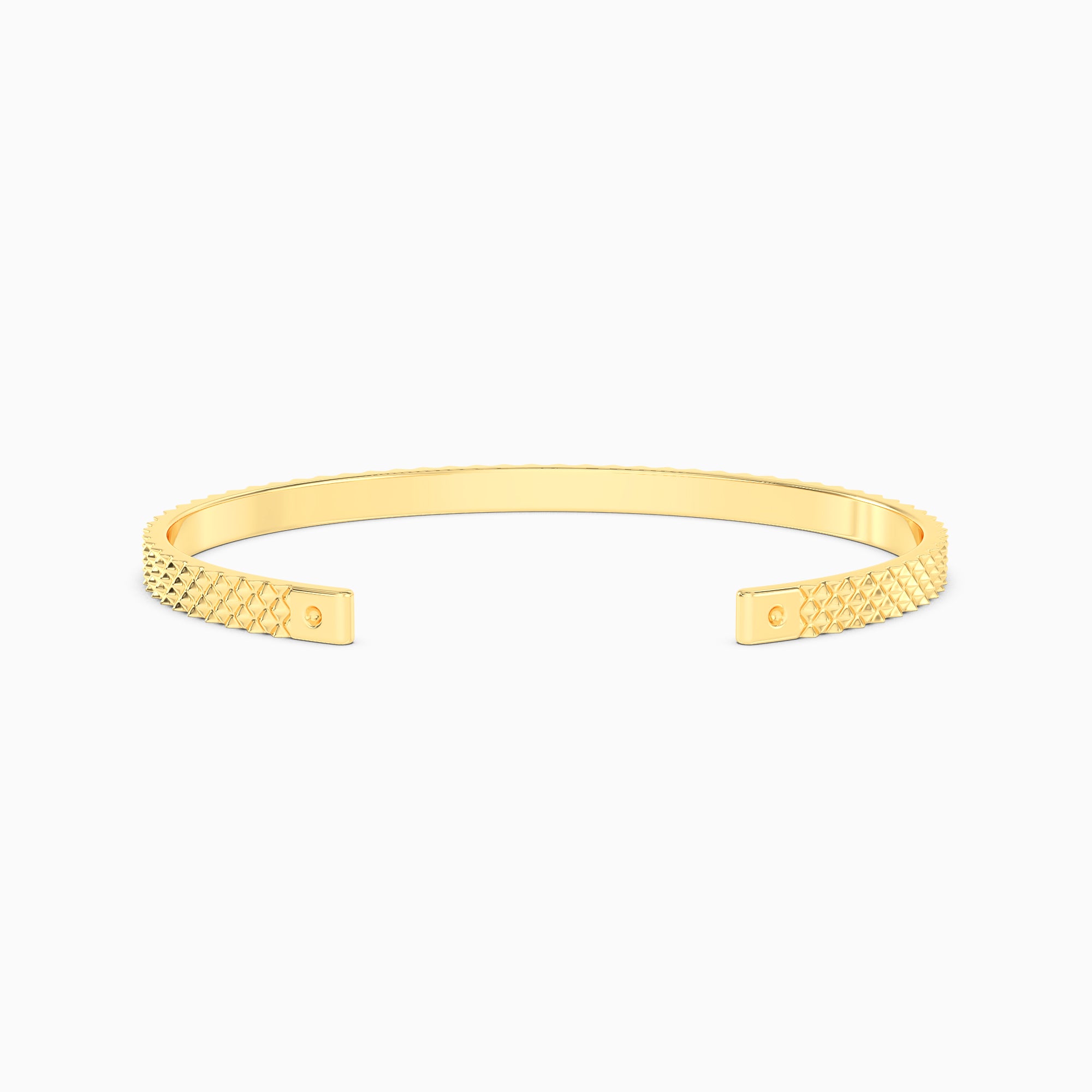 Men Diamond Point Cuff Bracelet-Gold Plated
