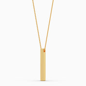 Men Bar Pendant-Gold Plated