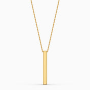 Men Bar Pendant-Gold Plated