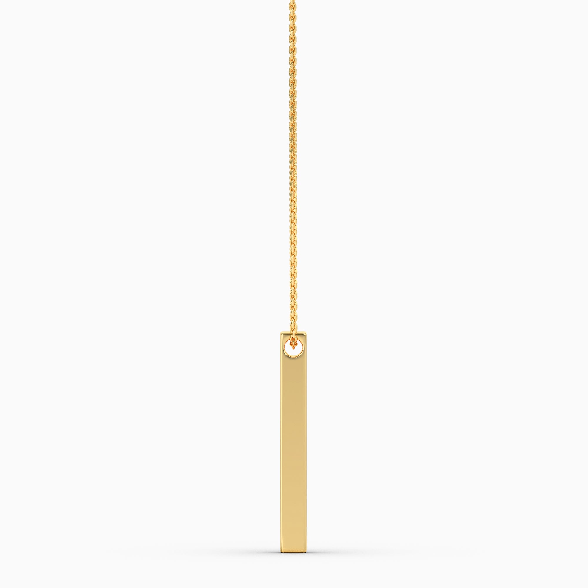 Men Bar Pendant-Gold Plated