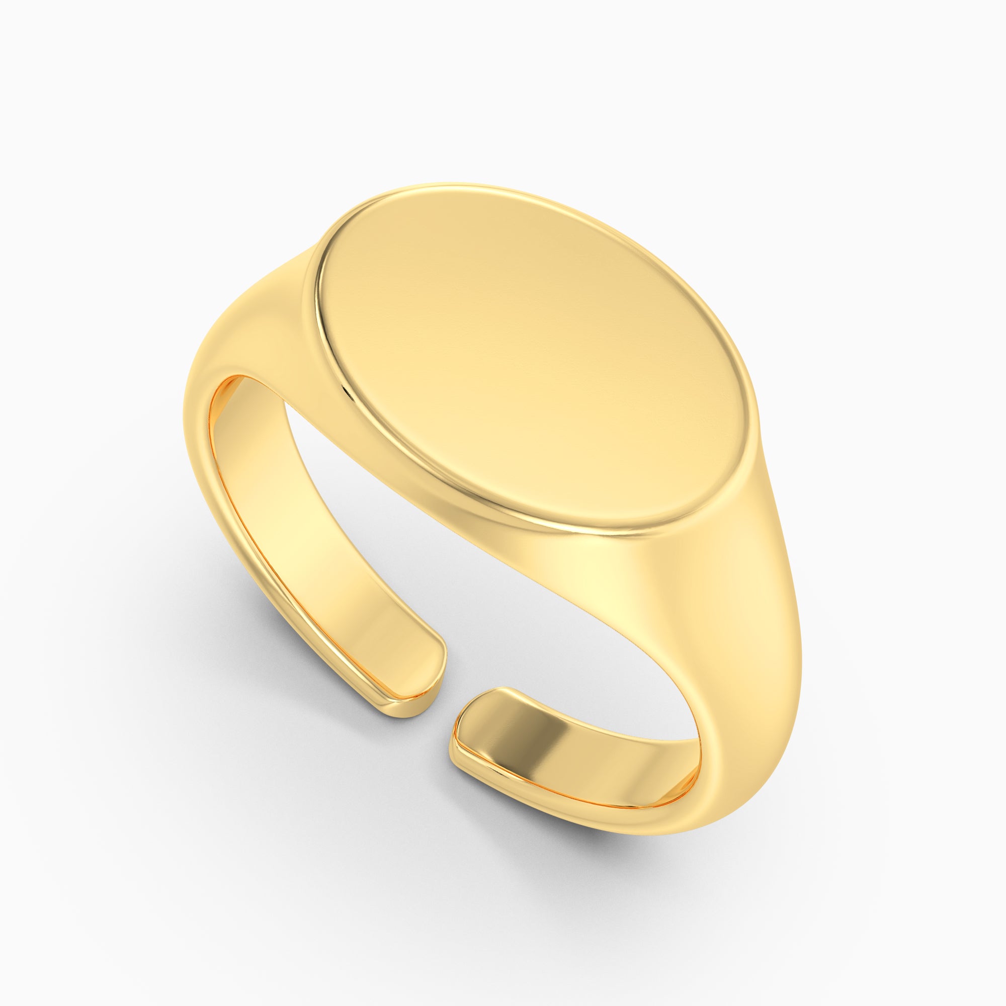 Men Signet Ring-Gold Plated