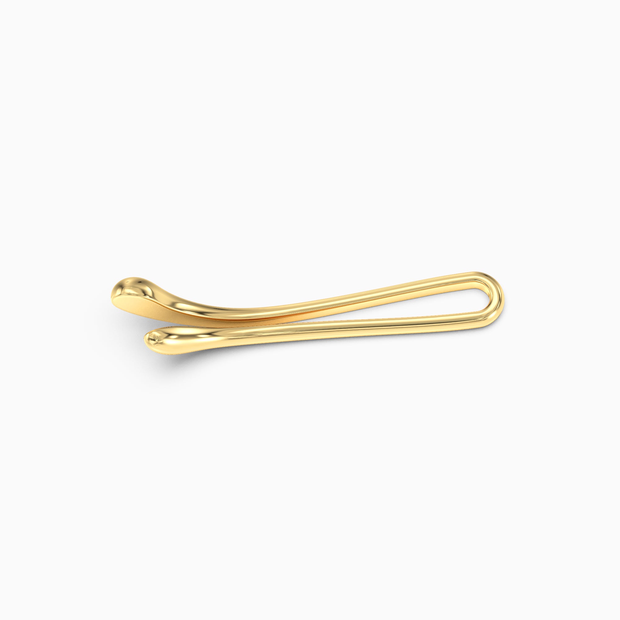 Men Teardrop Tie Bar Clip-Gold Plated