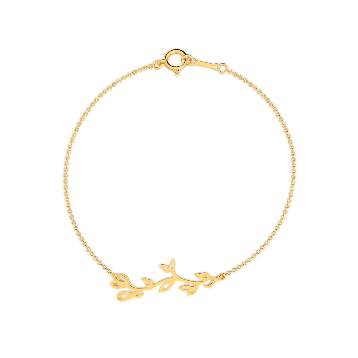 Romantic Floral Olive Leaf Vine Bracelet