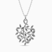 Romantic Floral Olive Leaf Pendant