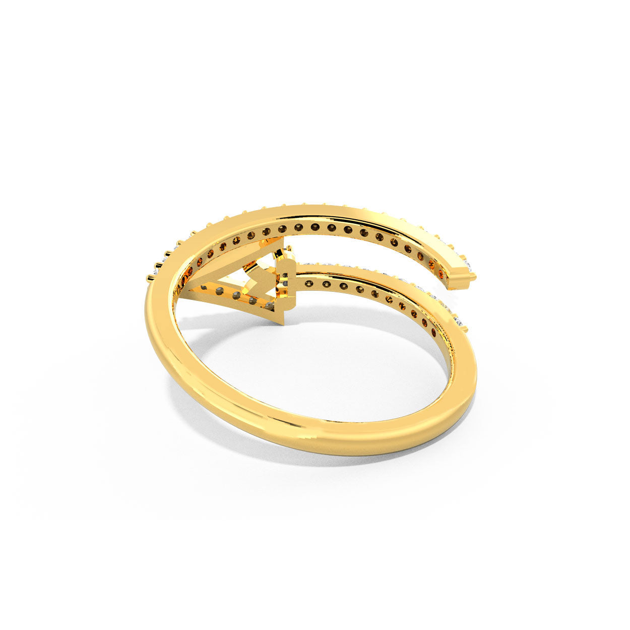Alokki A CZ Square Wrap Ring