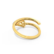 Alokki A CZ Square Wrap Ring