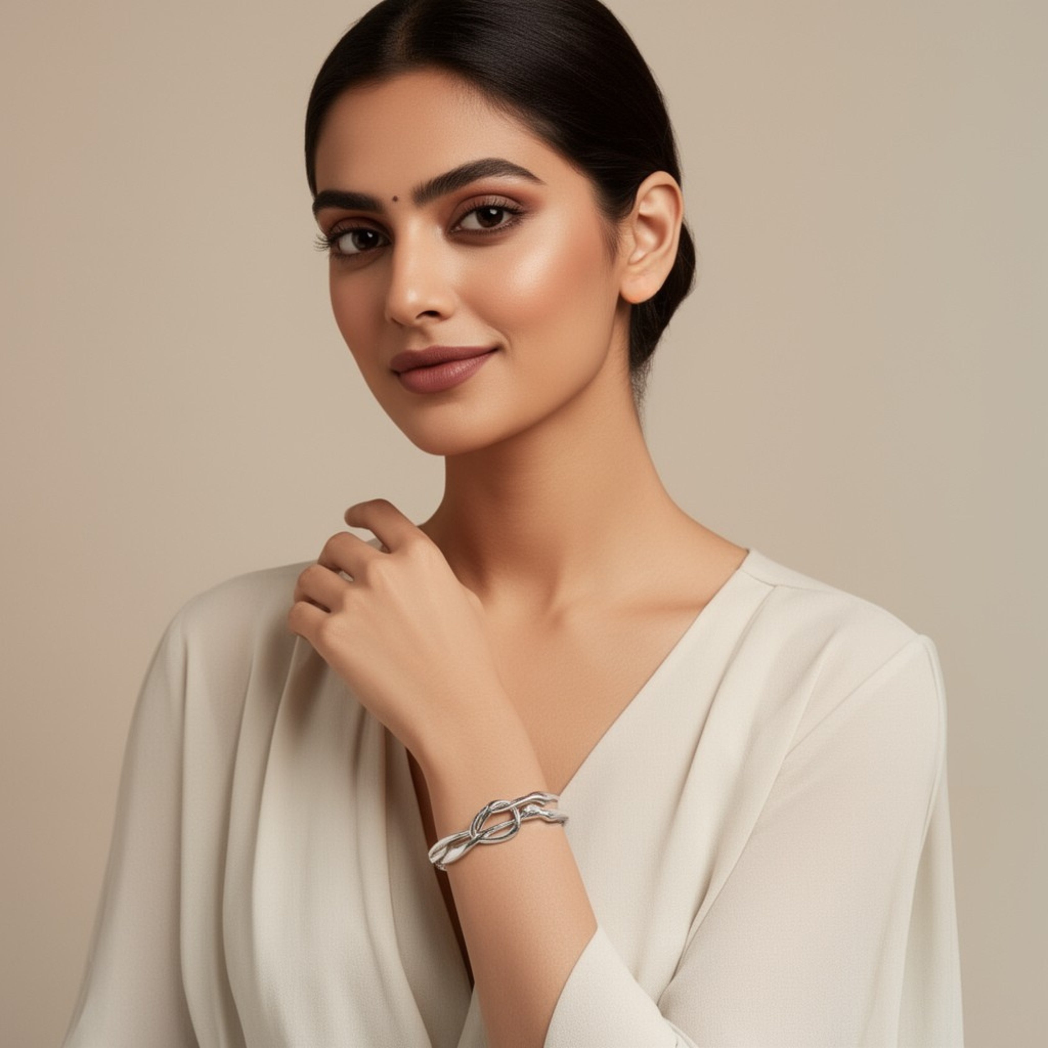 Romantic Floral Knot bangle