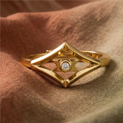 Alokki A1 True CZ Stone Link Ring