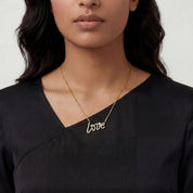 Graffiti Love Pendant With CZ