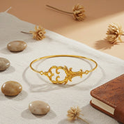 romantic Floral Noveau Art Bracelets - Gold Plated