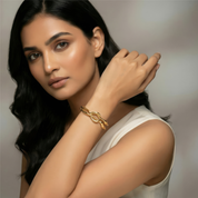Romantic Floral Knot bangle - Gold Plated