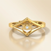 Alokki A1 True CZ Stone Link Ring