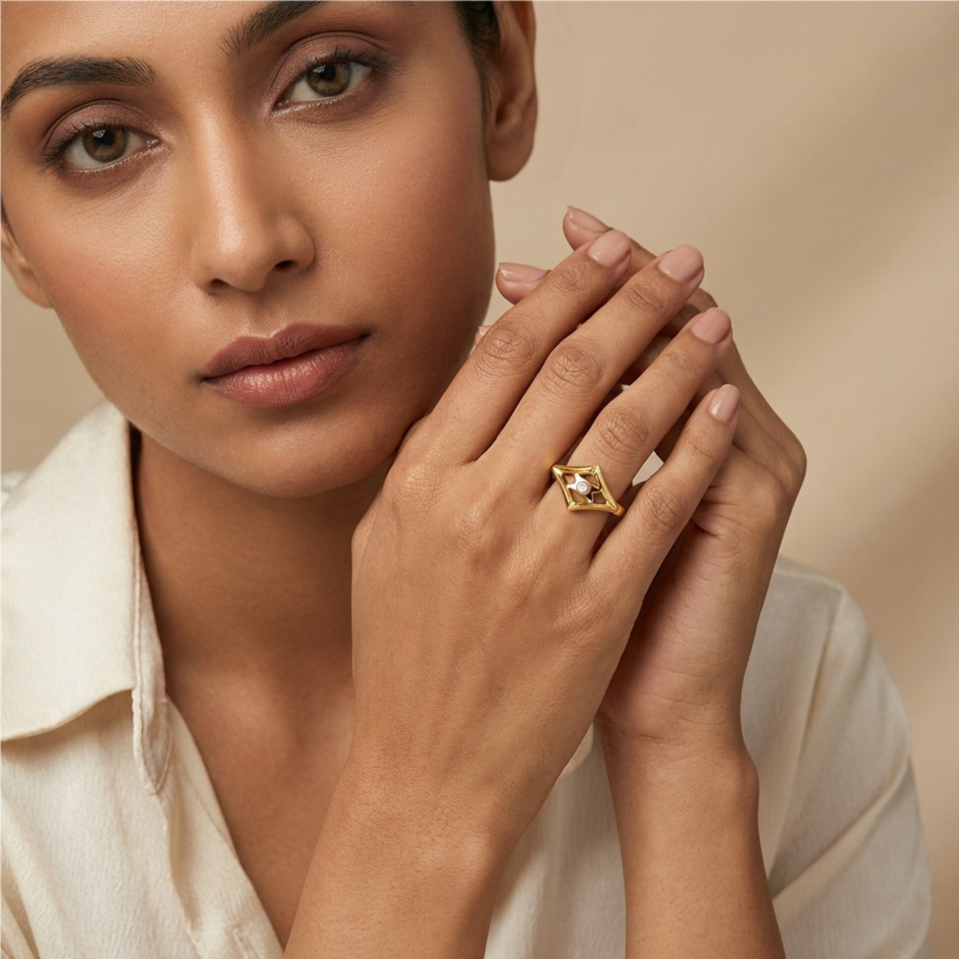 Alokki A1 True CZ Stone Link Ring