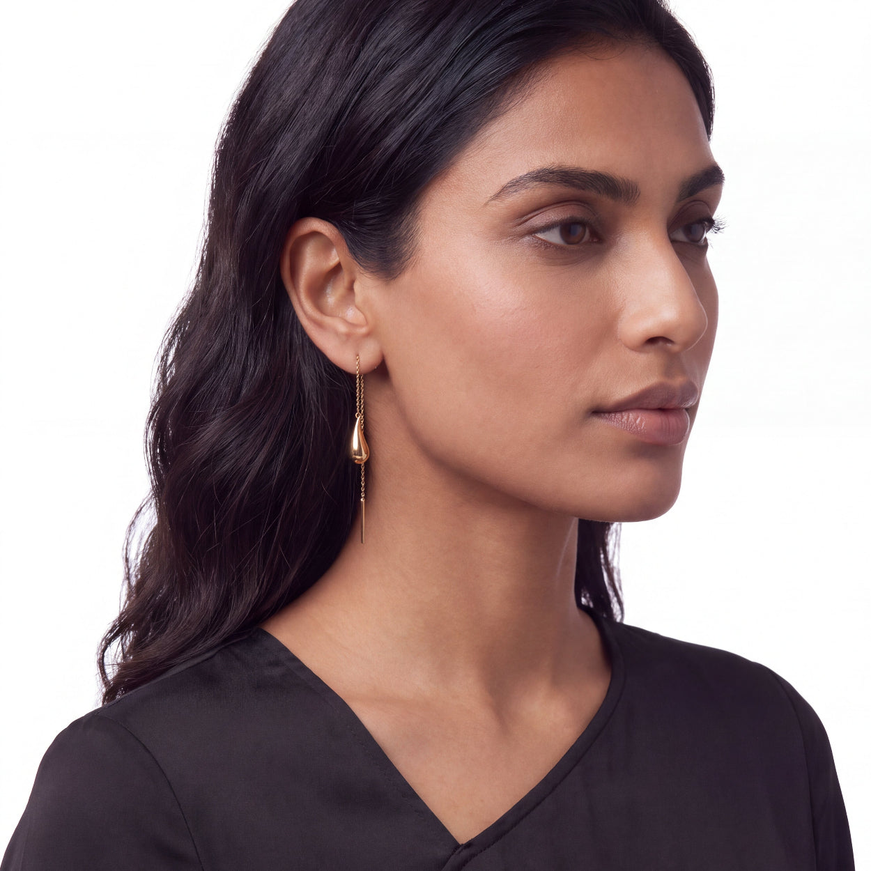 Tear Drop Sui Dhaga Earrings