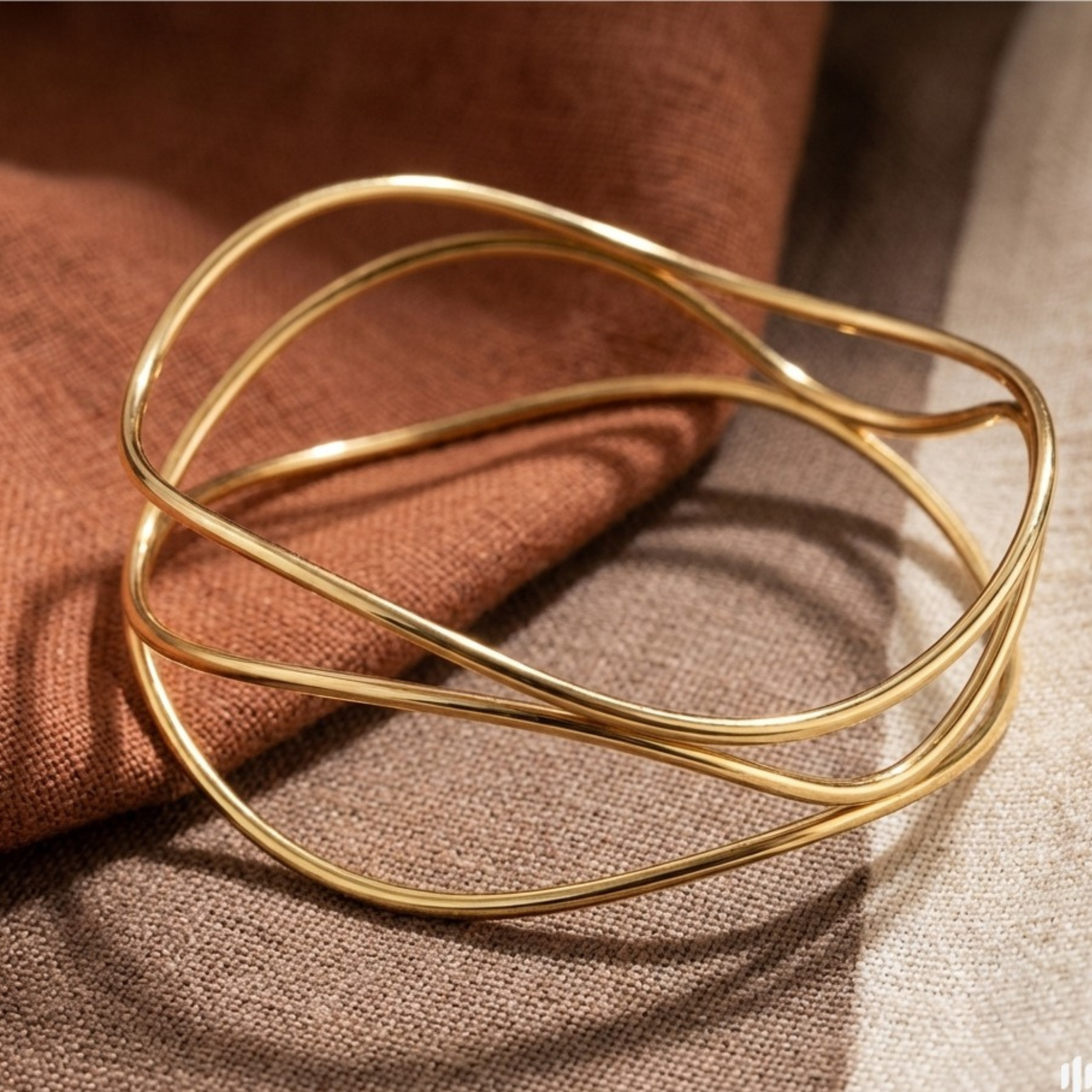 Wave Three-row Bangle