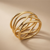 Wave Five-row Ring