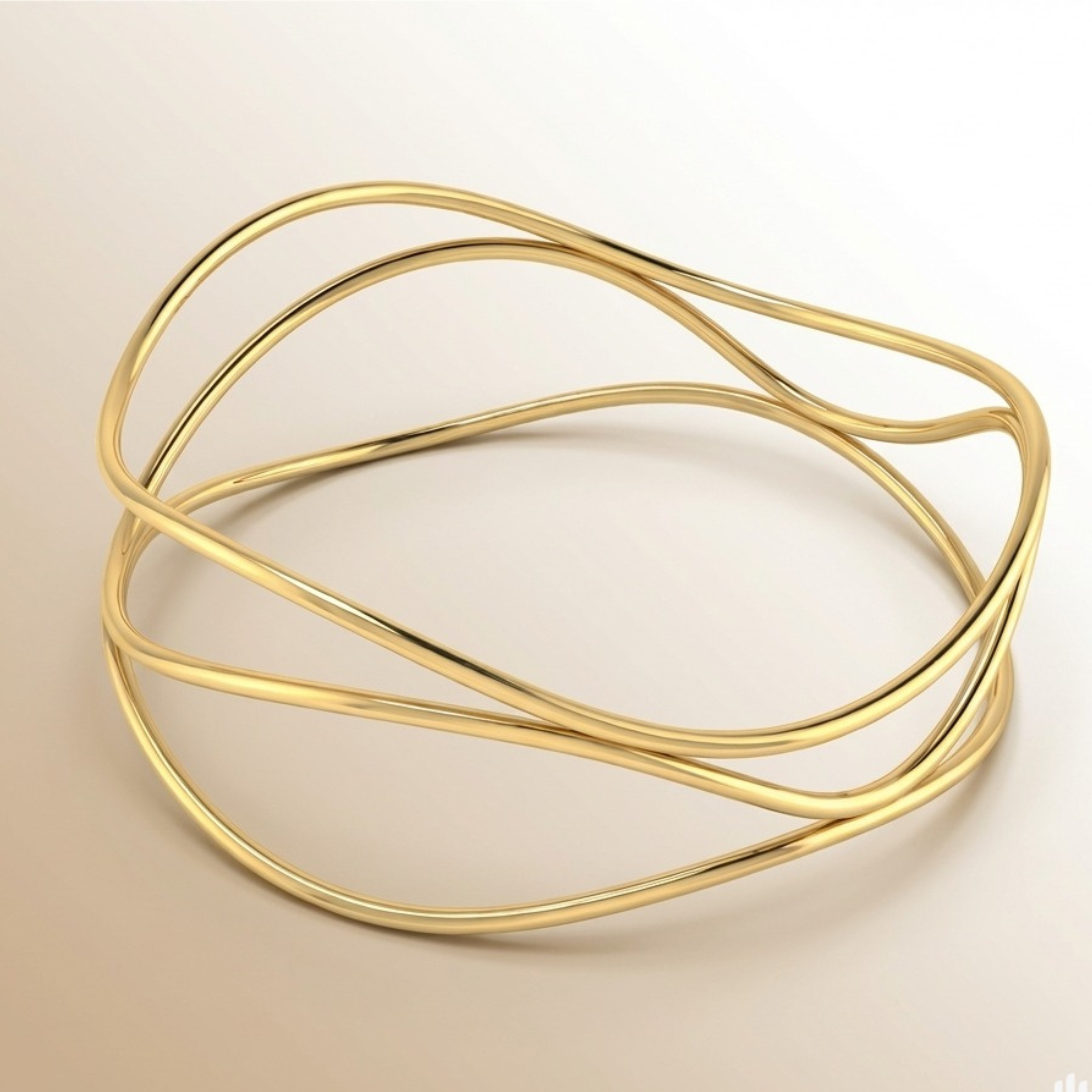 Wave Three-row Bangle