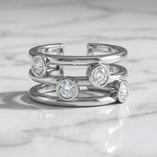 CZ Yard Multi stone Ring