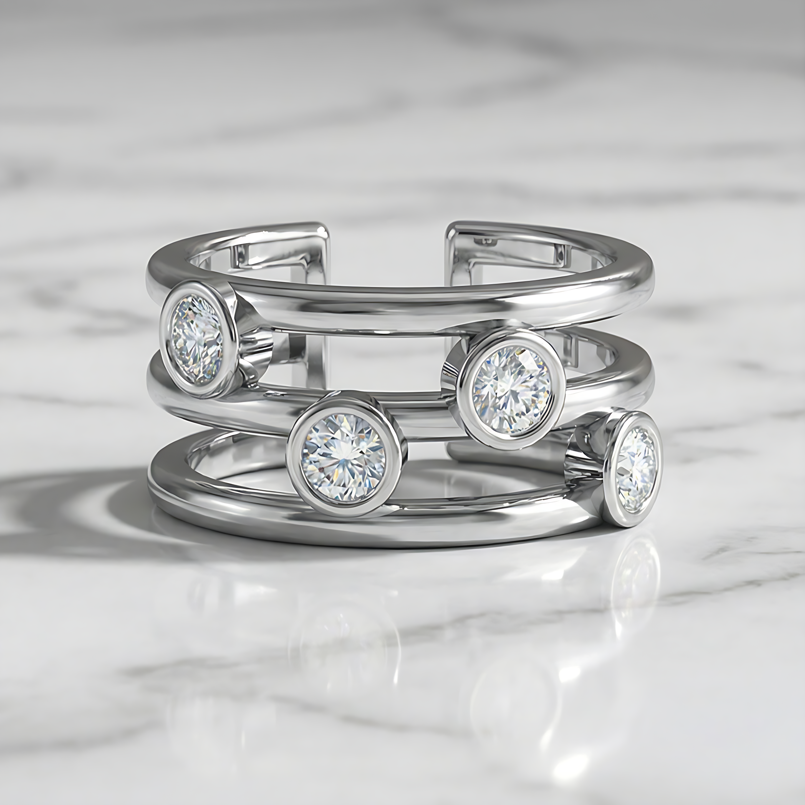 CZ Yard Multi stone Ring