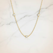CZ Yard Necklace-Gold Plated