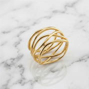 Wave Five-row Ring