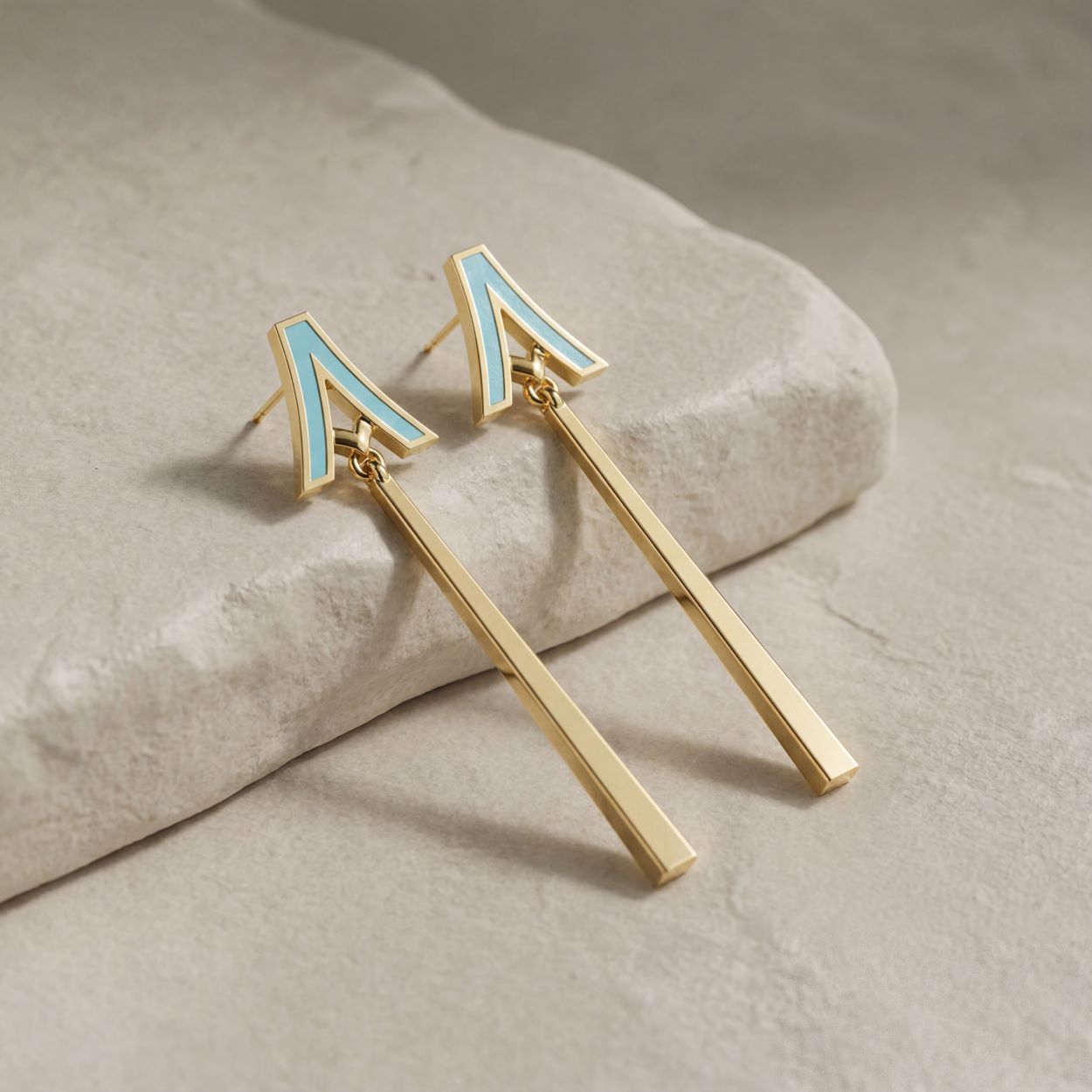 Alokki A Turquoise Bar Earrings