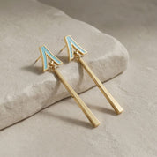 Alokki A Turquoise Bar Earrings