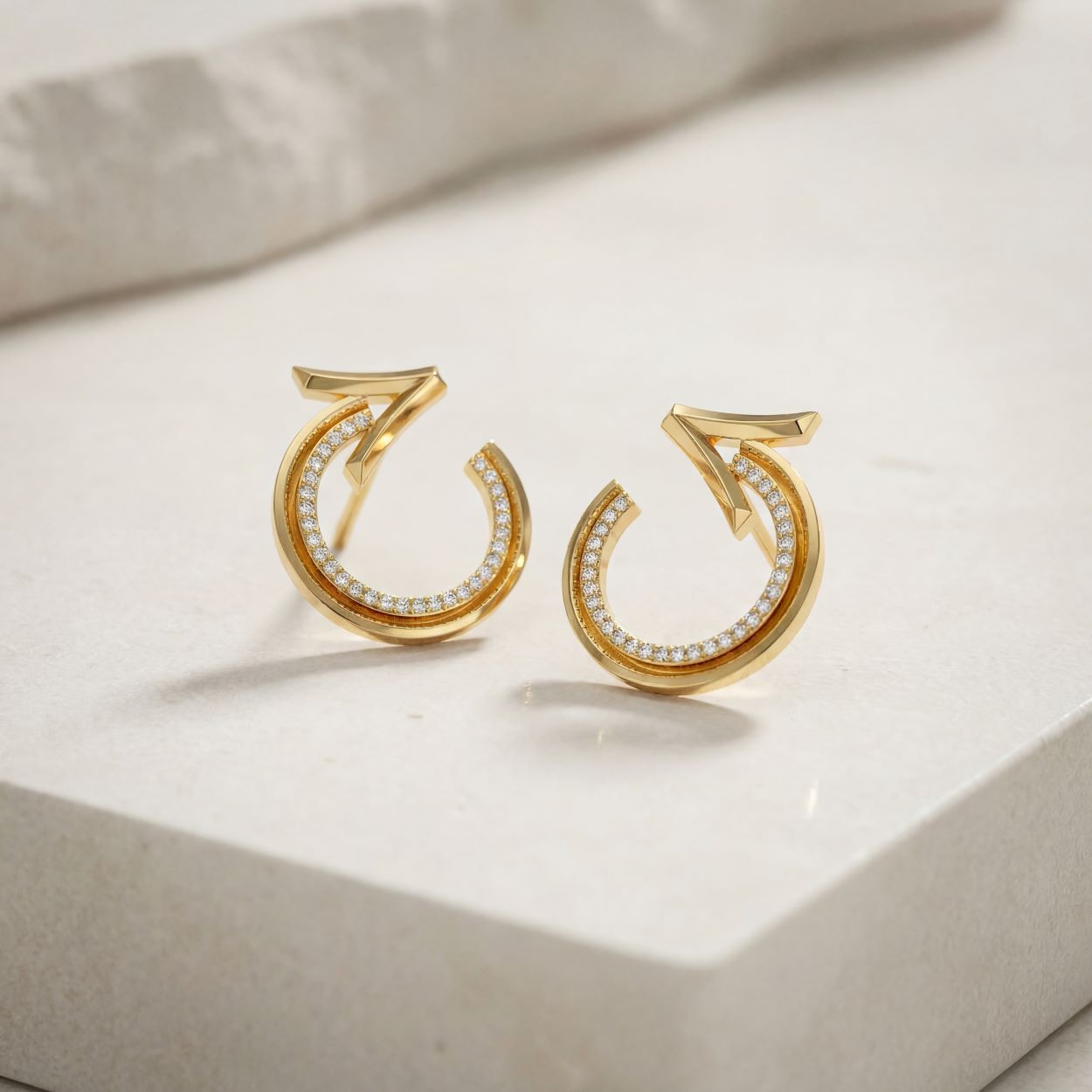 Alokki A  Open Hoop Earrings