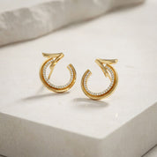 Alokki A  Open Hoop Earrings