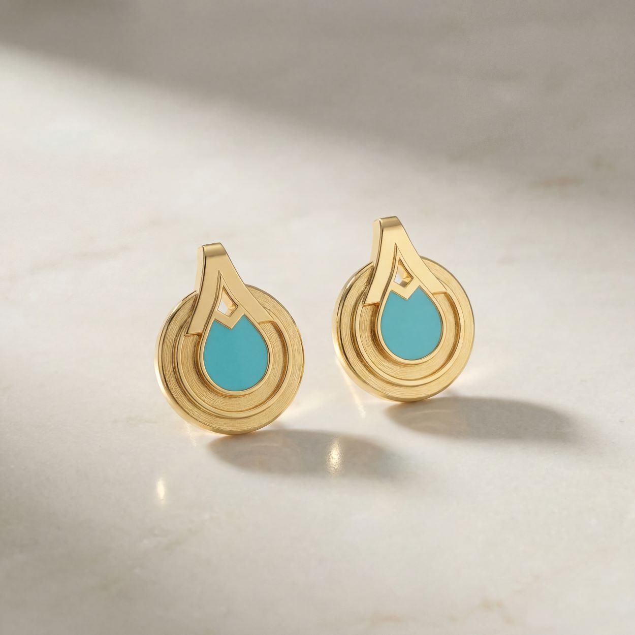 Alokki A Turquoise circle earrings