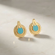 Alokki A Turquoise circle earrings