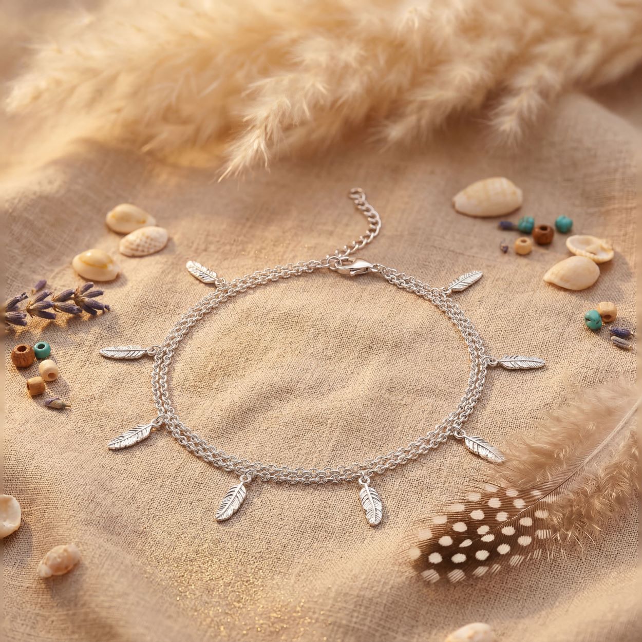 Alokki Boho Dream Feather Anklets
