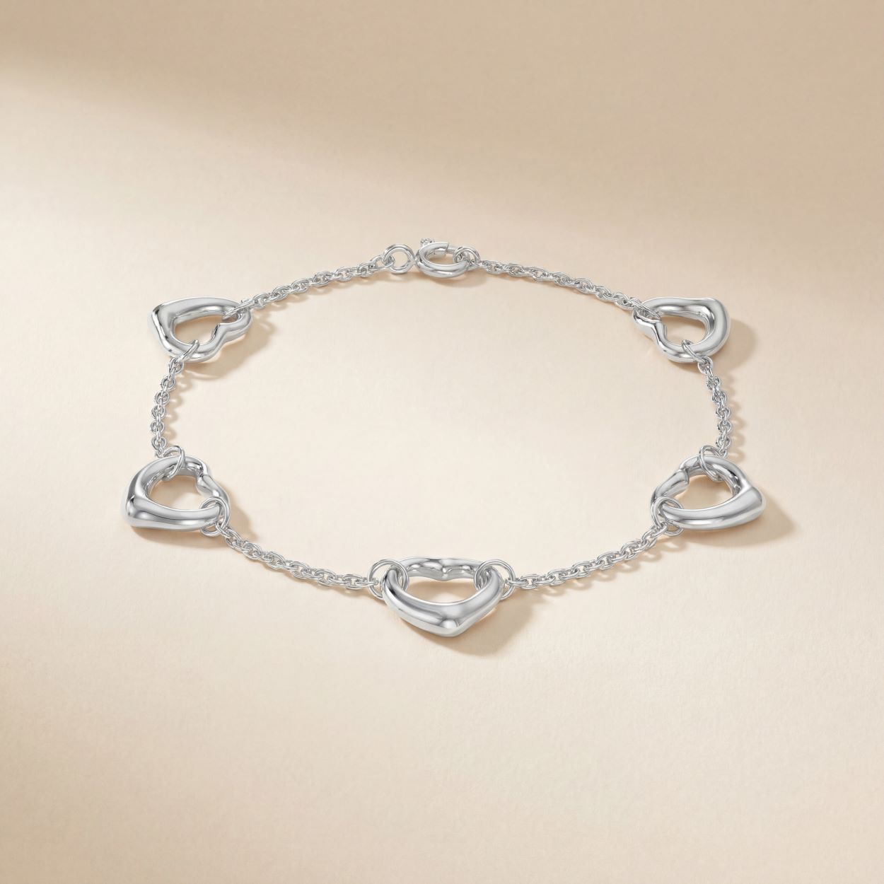 Five Open Heart Bracelet