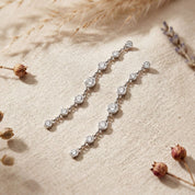 CZ Yard Dangler Earrings