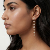 CZ Yard Dangler Earrings