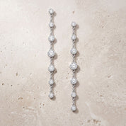 CZ Yard Dangler Earrings