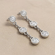 CZ Yard Drop Earrings