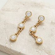 CZ Yard Drop  Earrings
