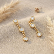 CZ Yard Drop  Earrings