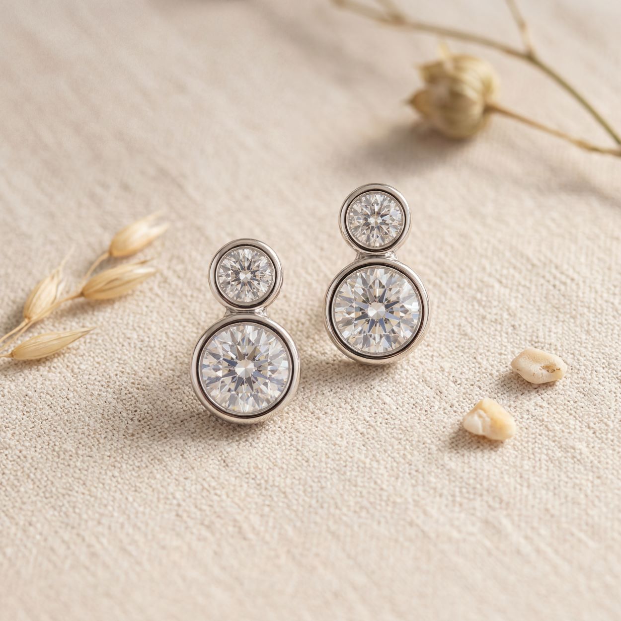 CZ Yard Stud  Earrings