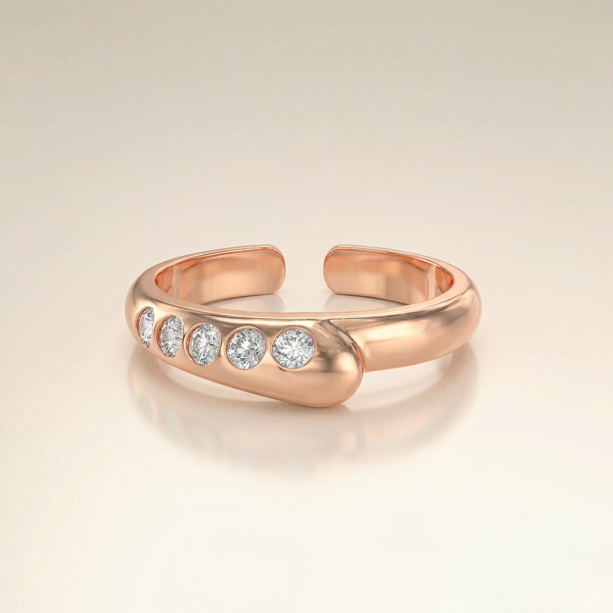 Open Heart Band Ring