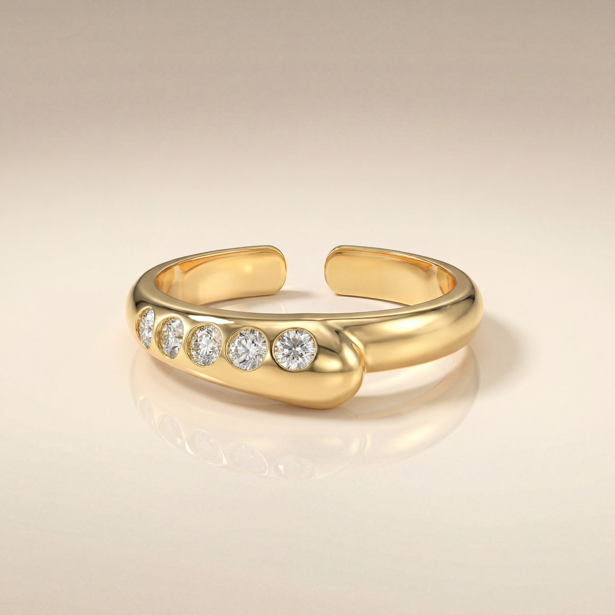 Open Heart Band Ring