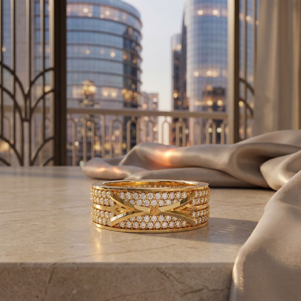 Alokki A1 Wide Pave CZ Ring