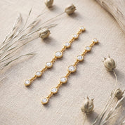 CZ Yard Dangler Earrings
