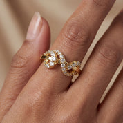 Romantic Floral Twist Floral ring
